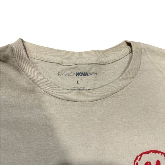 2/$30 Fashion Nova Born To Sin Short Sleeve Crew Neck T-Shirt in Sand - Picture 5 of 6